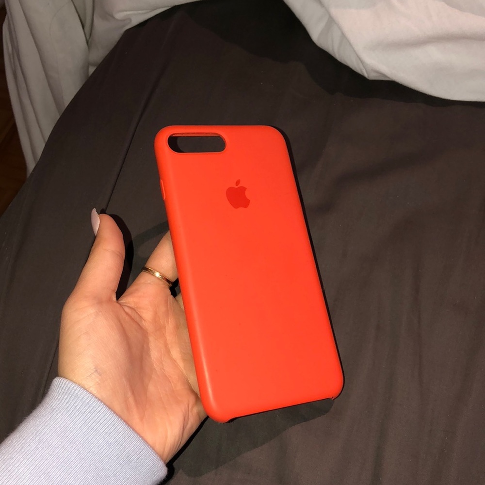 orange apple phone case.